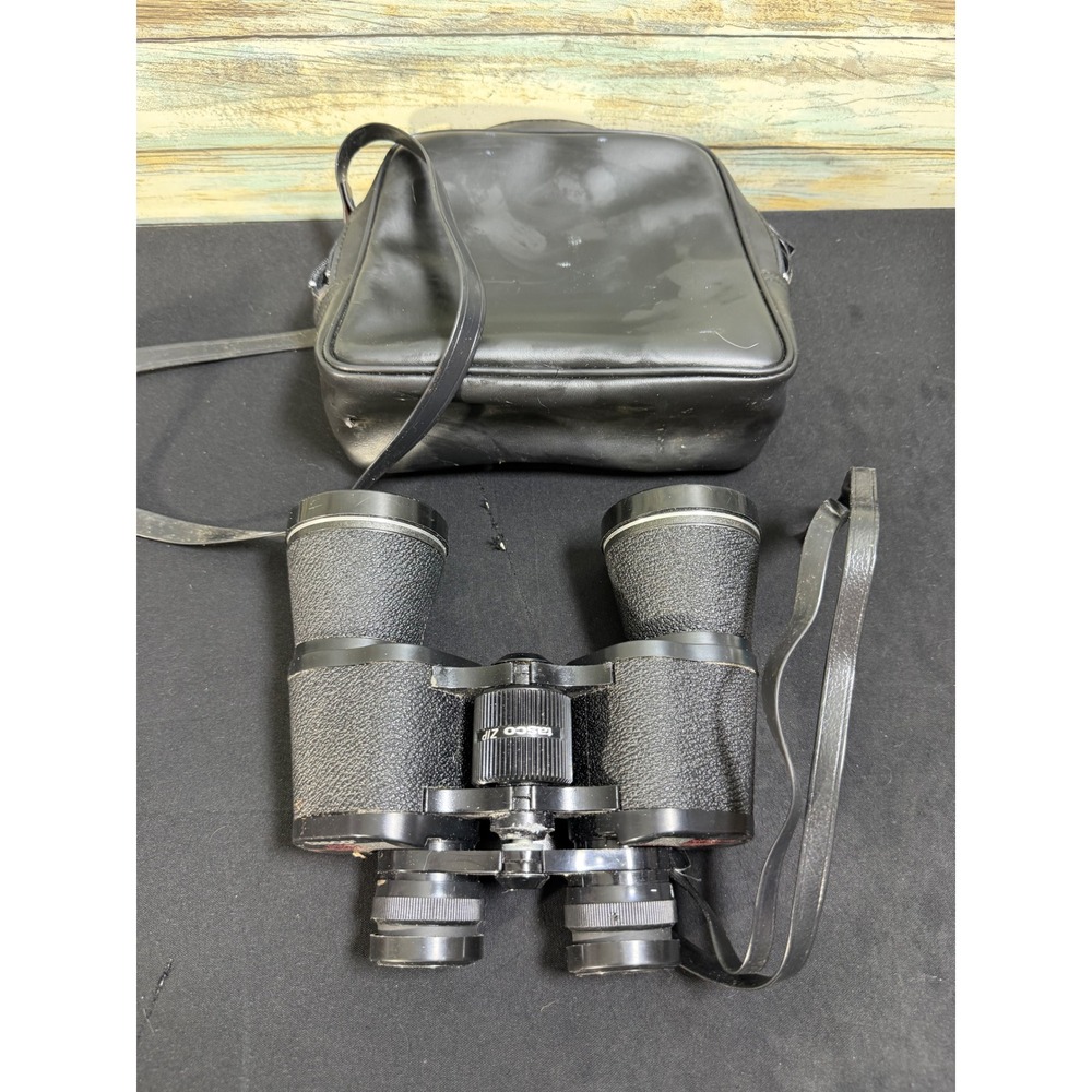 Tasco Binoculars 10x50mm Black Good Zip Focus Wide Angle 2023 Case
